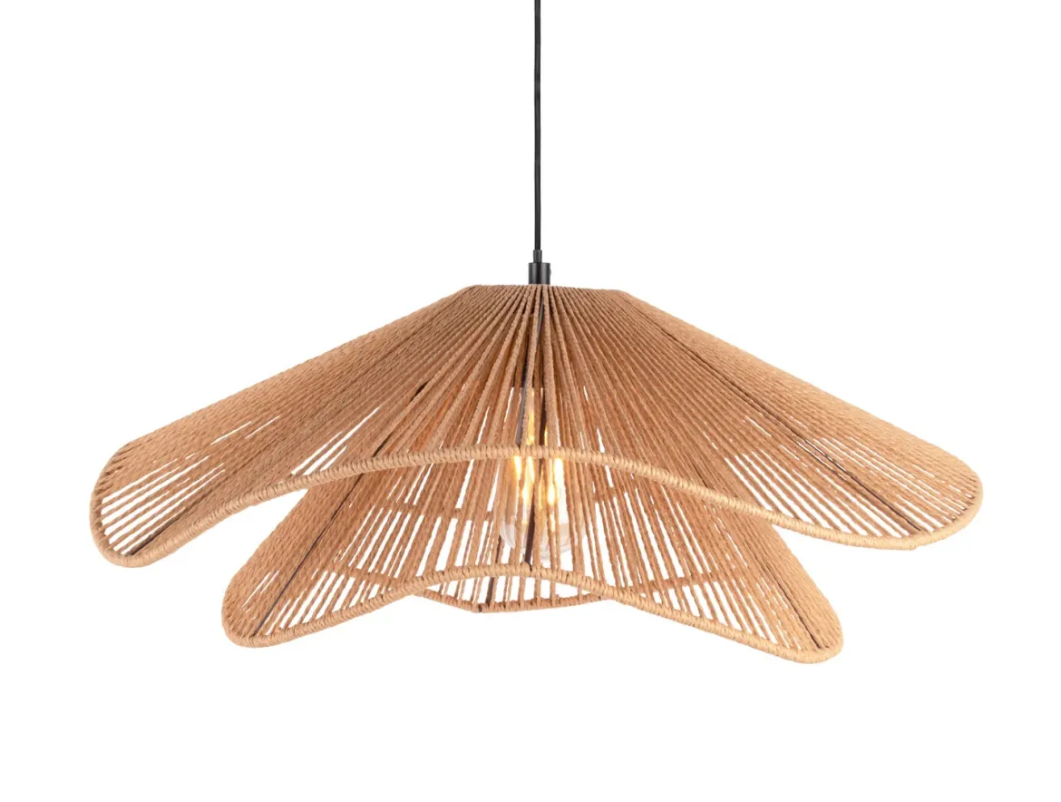 Lampa do jadalni nad stół SOMBRERA, klosz z plecionki, Ø 60 cm
