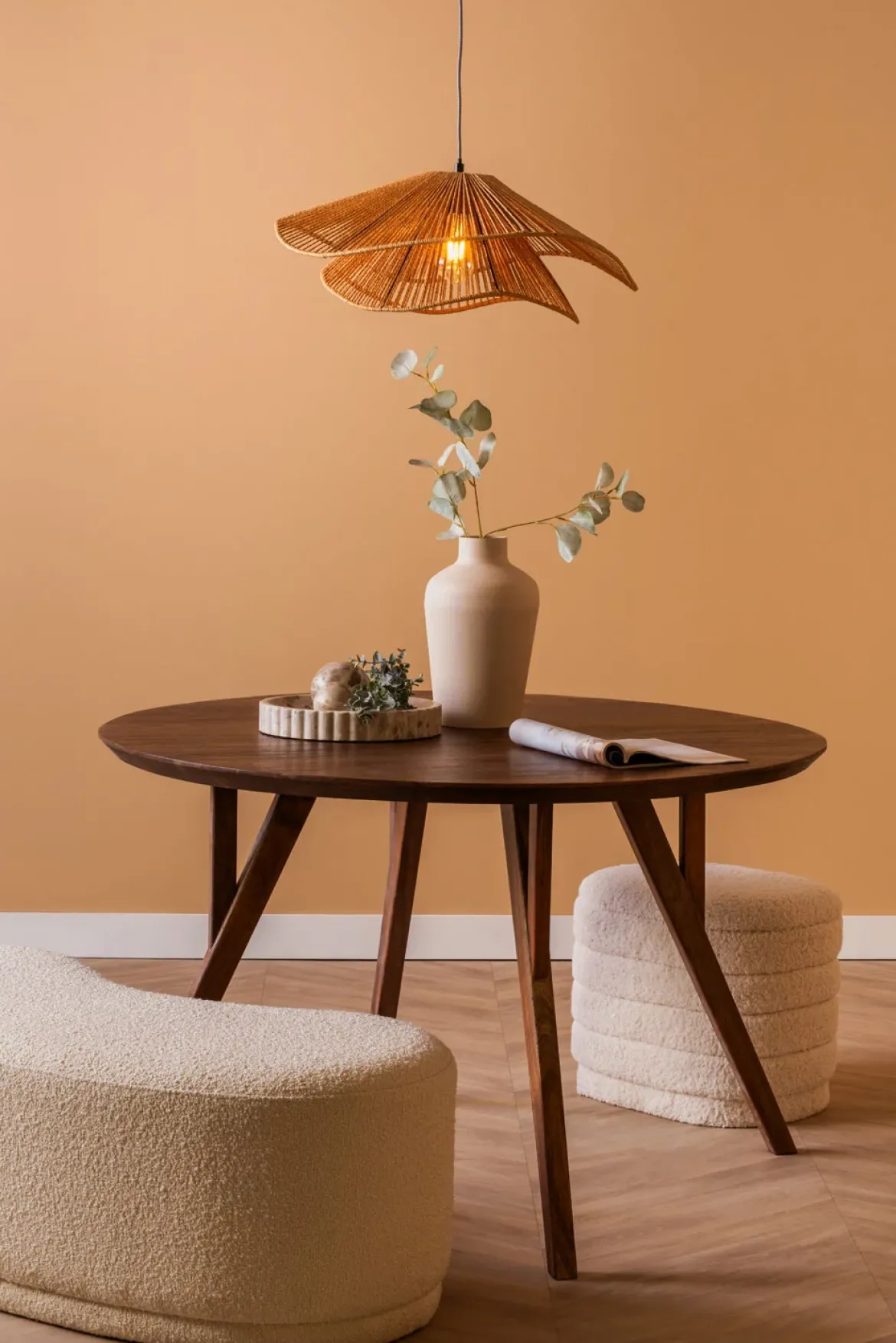 Lampa do jadalni nad stół SOMBRERA, klosz z plecionki, Ø 60 cm