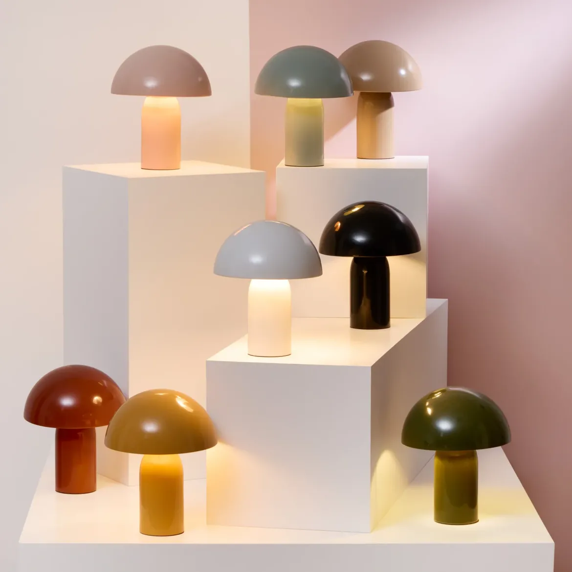 Lampa grzybek LITO, wys. 24,5 cm, metal