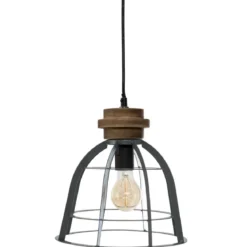 Lampa industrialna, Ø 25 cm, ażurowy klosz