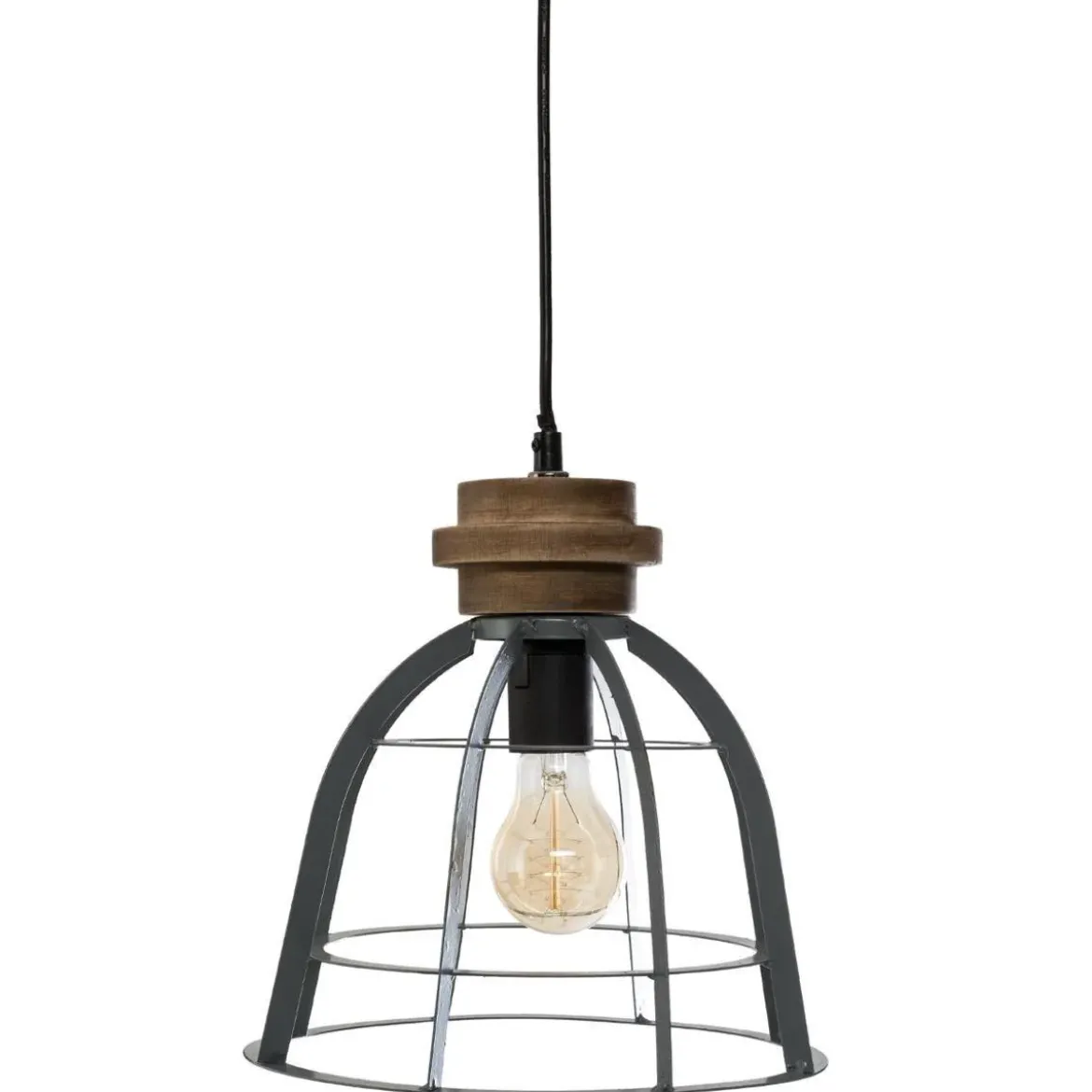 Lampa industrialna, Ø 25 cm, ażurowy klosz