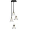 Lampa nad stół industrialna Alak, 4-punktowa, Ø 18 cm