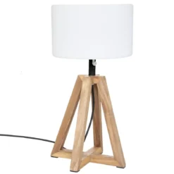 Lampa na taras Matia, stelaż z drewna akacjowego, wys. 58 cm
