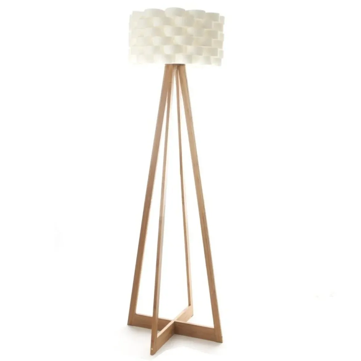 Lampa podłogowa bambusowa, wys. 150 cm