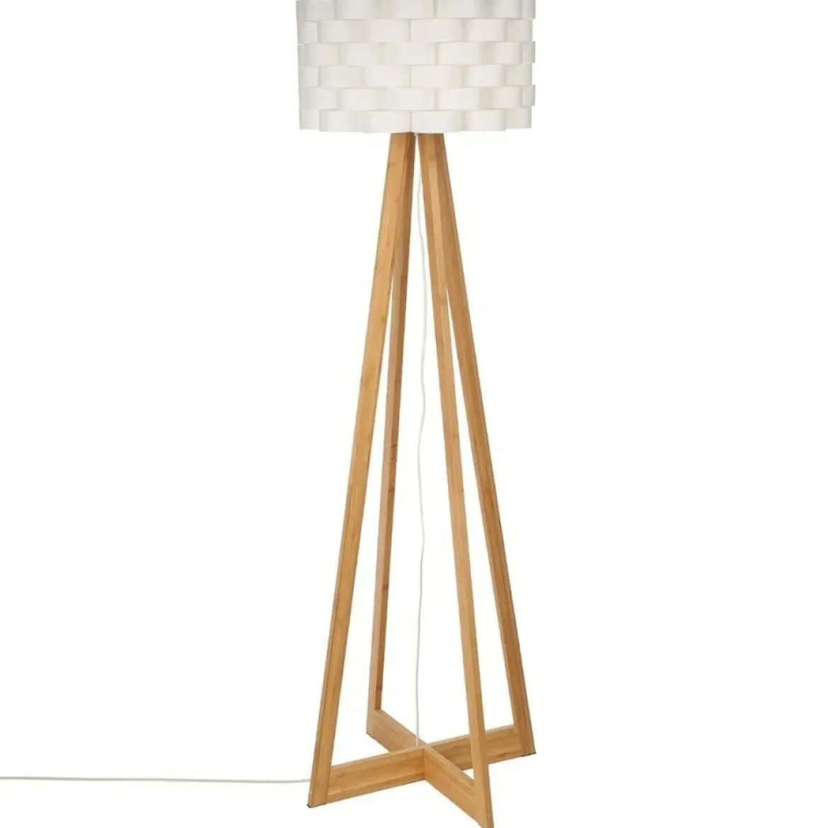 Lampa podłogowa bambusowa, wys. 150 cm