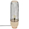 Lampa podłogowa boho Anea, rattan i metal, wys. 95 cm