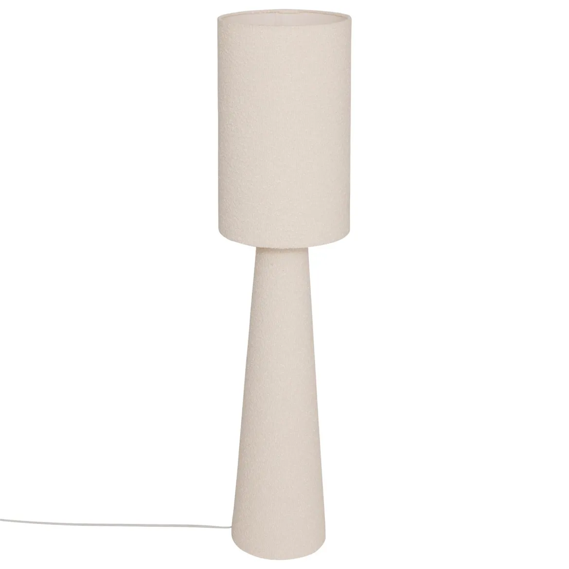 Lampa podłogowa BOUCLE, Ø 28 x 124 cm, biała