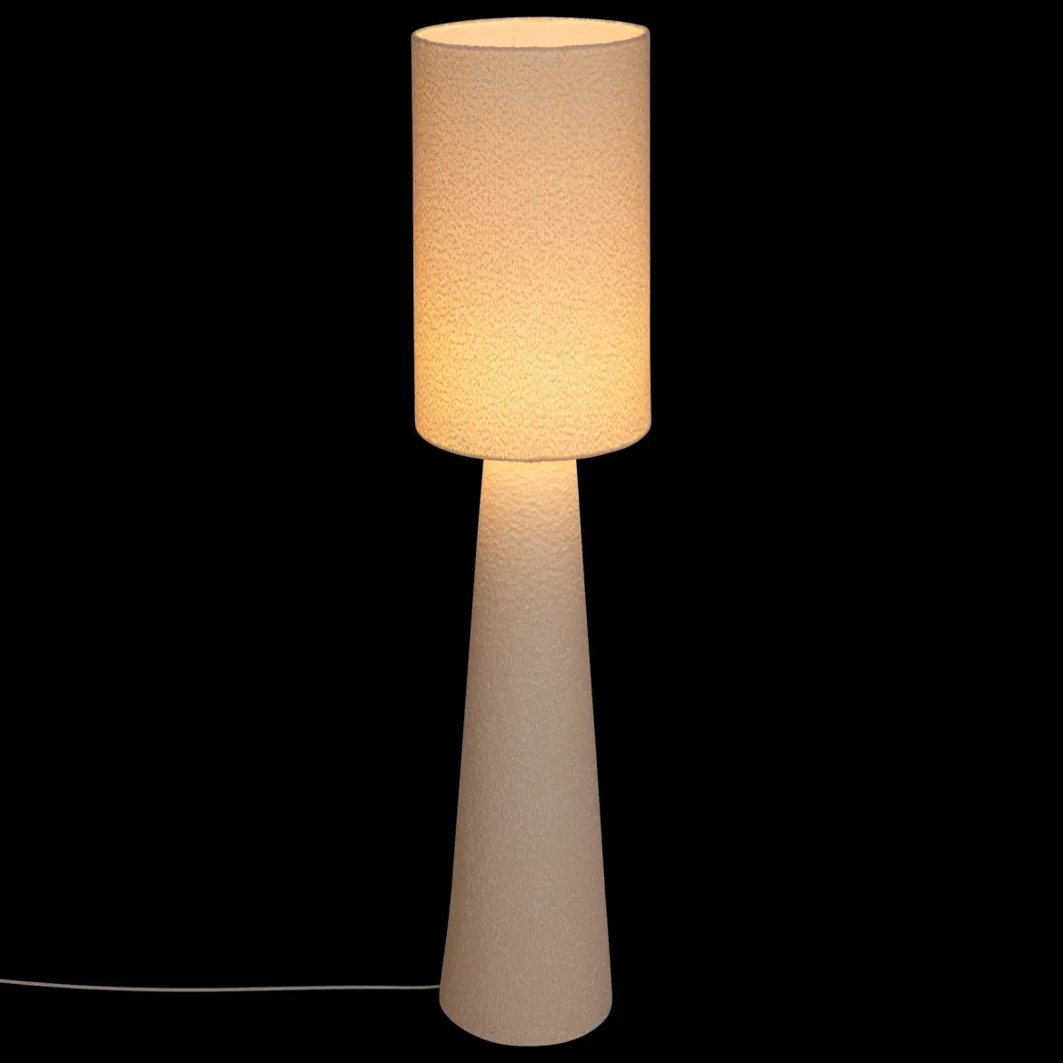 Lampa podłogowa BOUCLE, Ø 28 x 124 cm, biała