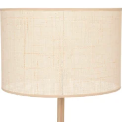 Lampa podłogowa DELLA, drewniana podstawa, 149,5 cm