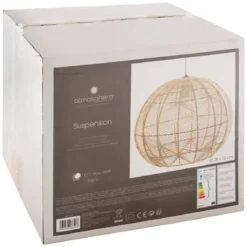Lampa rattanowa nad stół KITA, Ø 38 cm