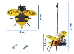 Lampa solarna, pszczółka ze świecącymi oczami LED, 14 x 9,5 cm