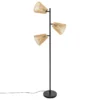 Lampa stojąca boho GIADA, 3 obrotowe klosze, 150 cm