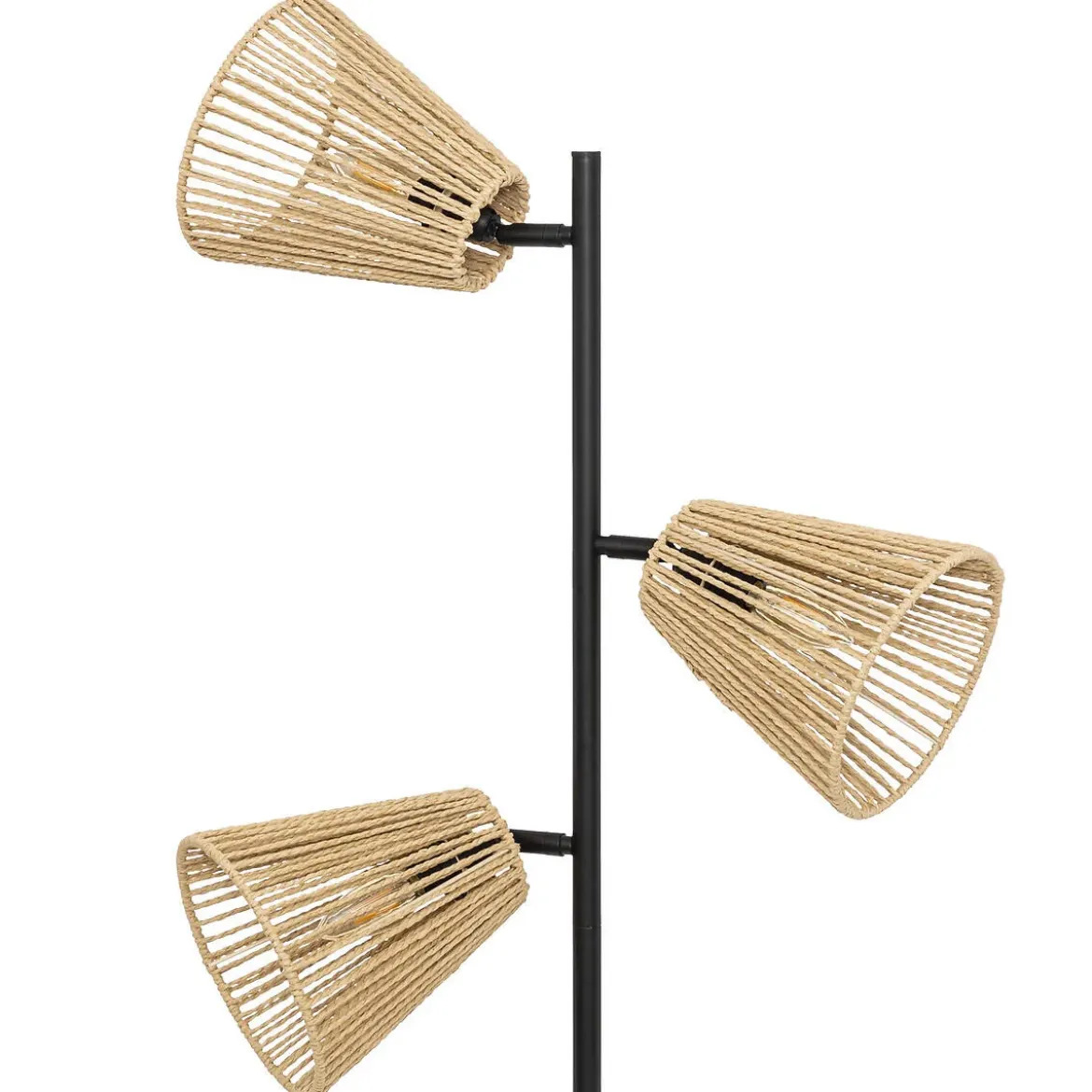 Lampa stojąca boho GIADA, 3 obrotowe klosze, 150 cm