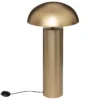 Lampa stojąca do salonu CHAMPI, złota, grzybek, wys. 97 cm