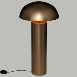 Lampa stojąca do salonu CHAMPI, złota, grzybek, wys. 97 cm