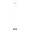 Lampa stojąca z okrągłym kloszem, metalowa, 134 cm