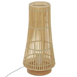 Lampa stołowa bambusowa MAHE, 38 cm