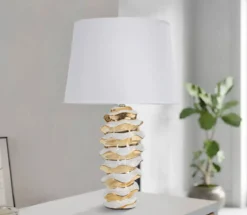 Lampa stołowa, ceramiczna, 33 x 53 cm