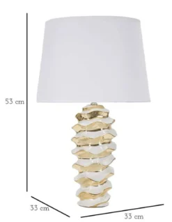 Lampa stołowa, ceramiczna, 33 x 53 cm