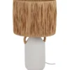Lampa stołowa ceramiczna z kloszem z plecionki Ø 24 x 42 cm