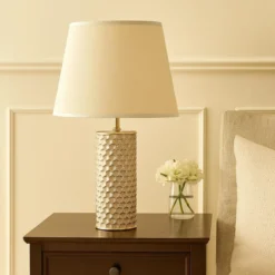 Lampa stołowa GLAM, ceramiczna, złota, Ø 30x47,5 cm