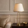 Lampa stołowa GLAM FLUSH, metalowa, złota, Ø 30x58 cm