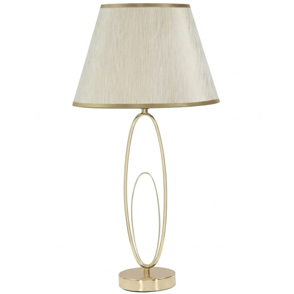 Lampa stołowa GLAM FLUSH, metalowa, złota, Ø 30x58 cm