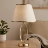 Lampa stołowa GLAM FLUSH, metalowa, złota, Ø 24x47 cm