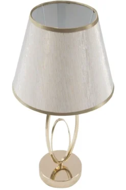 Lampa stołowa GLAM FLUSH, metalowa, złota, Ø 24x47 cm