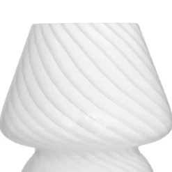 Lampa stołowa grzybek CARA, szklana, Ø 15 cm