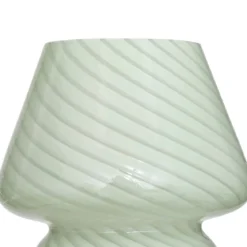 Lampa stołowa grzybek CARA, szklana, Ø 15 cm