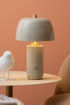 Lampa stołowa grzybek FREYA, bezprzewodowa, Ø 18 cm