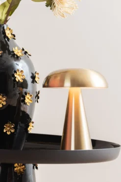 Lampa stołowa grzybek LED RACHEL, bezprzewodowa, Ø 15,5 cm