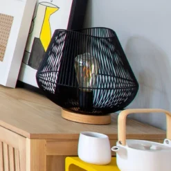 Lampa stołowa JENA w stylu loft, 28 cm