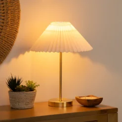 Lampa stołowa origami JILING plisowany klosz, Ø 37 cm