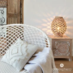 Lampa stołowa SAND z kloszem z hiacyntu, wys. 40 cm