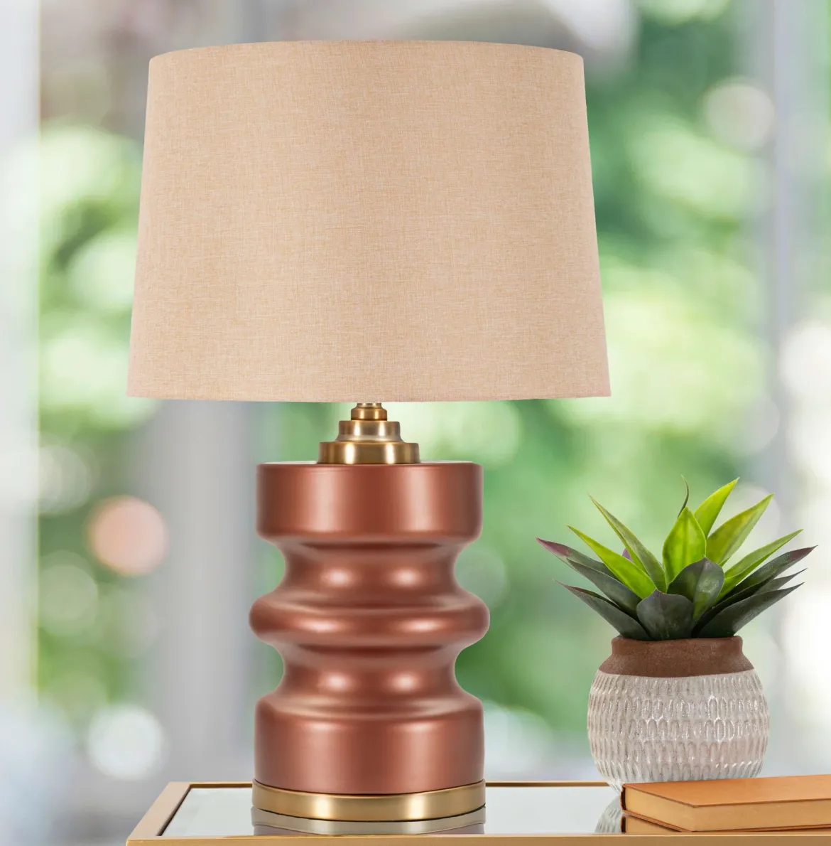 Lampa stołowa z abażurem, Ø 36 cm