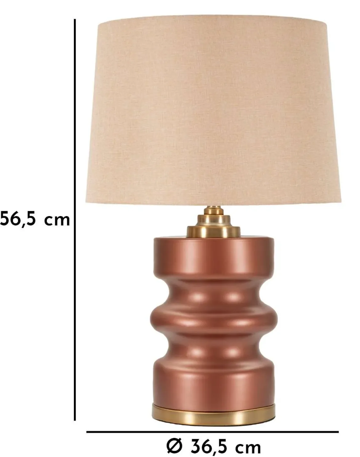 Lampa stołowa z abażurem, Ø 36 cm
