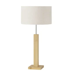 Lampa stołowa z bambusową bazą BENITO, 57 cm