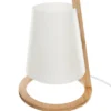 Lampa stołowa z bambusową podstawką