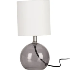 Lampa stołowa ze szklaną podstawą, 24 cm