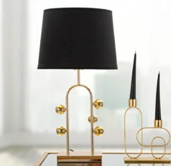 Lampa stołowa ze złotymi kulkami BUBBLE