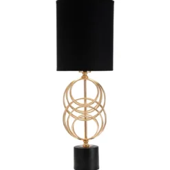 Lampa stołowa ze złotym zdobieniem CIRCLY