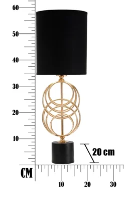 Lampa stołowa ze złotym zdobieniem CIRCLY