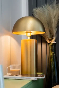 Lampa stołowa złota CHAMPI, grzybek, wys. 50 cm