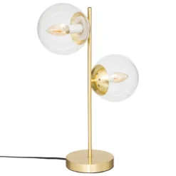 Lampa stołowa złote kule COL, wys. 48 cm