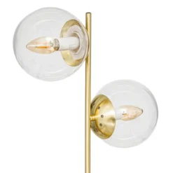 Lampa stołowa złote kule COL, wys. 48 cm