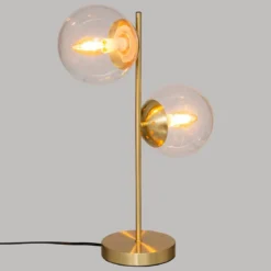 Lampa stołowa złote kule COL, wys. 48 cm