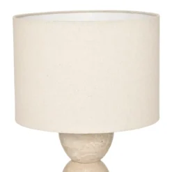 Lampa stołowa z trawertynową podstawą ERIN, Ø 28 x 47,5 cm