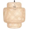 Lampa sufitowa z bambusowej plecionki, Ø 30 cm